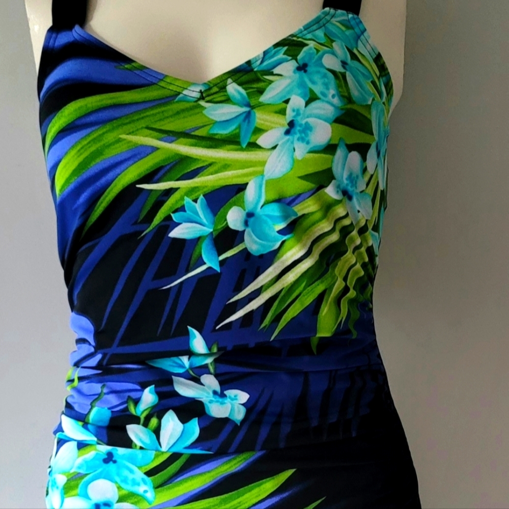 Jantzen Floral One-Piece Swimsuit Size 12